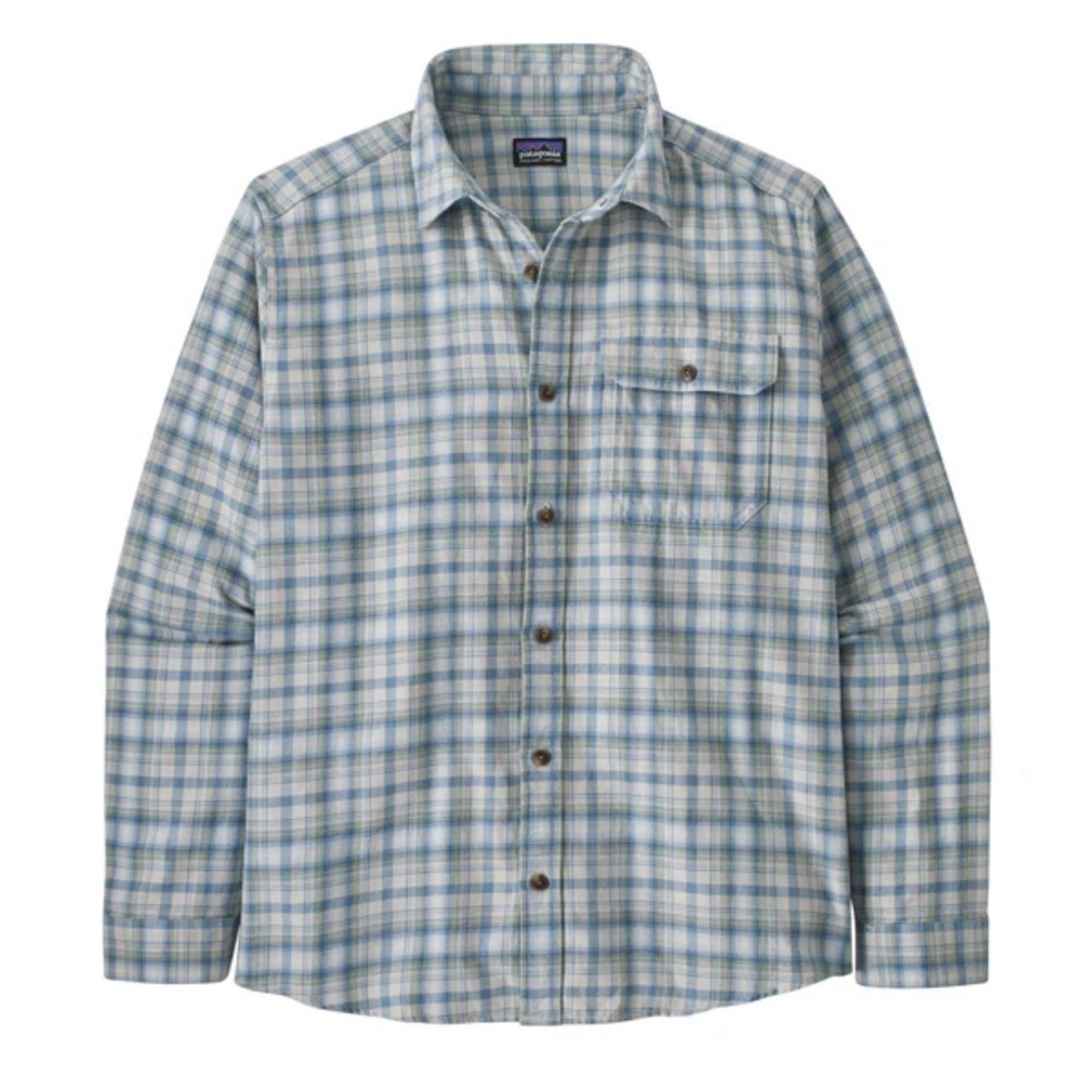 Patagonia MENS LONG-SLEEVED LIGHTWEIGHT FJORD
FLANNEL SHIRT small organic cotton